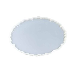 Epoksi Silikon Kalıp Oval Dalgalı Tepsi  (Supla) Kalıbnı  YERLİ 25x33.5 CM