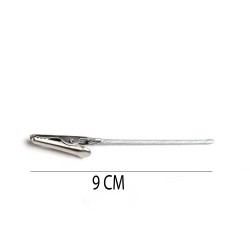 Metal Timsah Ağzı Tutacak Aparatı Epoksi İçin Metal Tutacak  9 CM (5 Adet)  Gümüş
