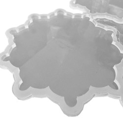 Epoksi Silikon Kalıp Dişli Motifli Bardak Altlığı Kalıbı 11 CM 4 Lü