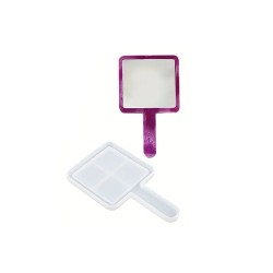 Epoksi Silikon Saplı Ayna Kalıbı Kare 16.5X9.5 CM