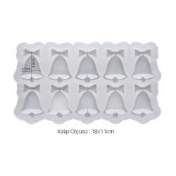 Epoksi Silikon Kalıp Çoklu Yılbaşı Zili Kalıbı 10 Lu