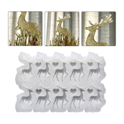Epoksi Silikon Kalıp Geyik Çoklu Yılbaşı Geyiği Kalıbı 10 Lu