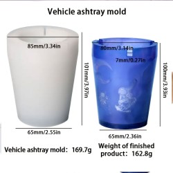 Epoksi Silikon Kalıp Kokusuz Dumansız Derin Vazo Küllük Kalıbı 8.X10.1 CM