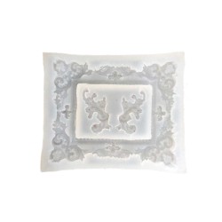 Epoksi Silikon Kalıp Fotoğraf Çerçevesi Yapraklı  9.5X11 CM