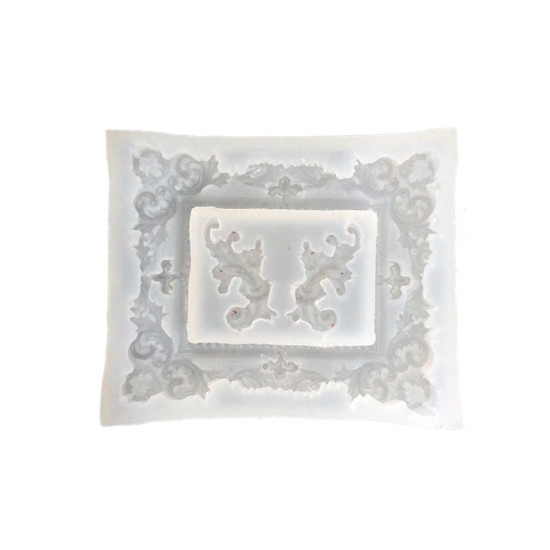Epoksi Silikon Kalıp Fotoğraf Çerçevesi Yapraklı  9.5X11 CM