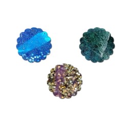 Epoksi Silikon Kalıp Dalgalı Kenar Kolye Anahtarlık Kalıbı 5 CM 10 Lu