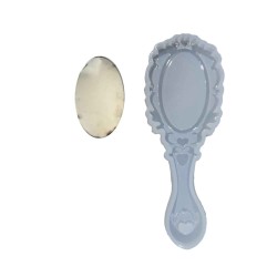 Epoksi Silikon Kalıp Dalgalı Ayna Kalıbı Ve 1 Adet Ayna 16.5 CM