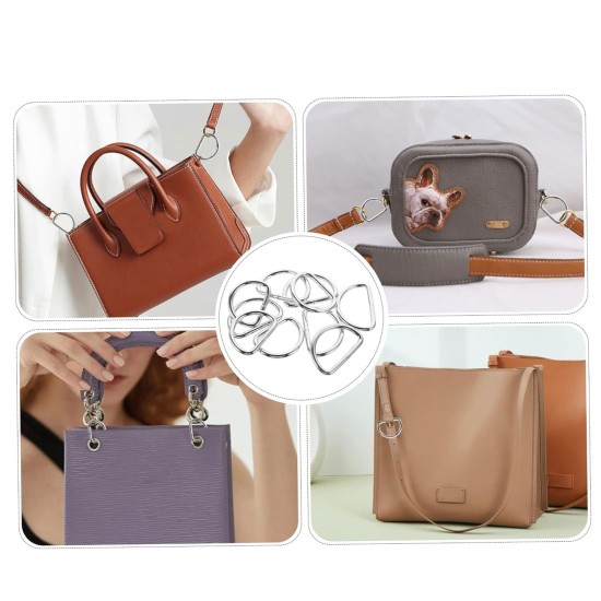 Anahtarlık Montaj Halkası D Çanta Bağlantı Halkası 19x15 MM (1000 Adet)  Gümüş