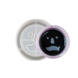 Epoksi Silikon Kalıp Küllük Kalıbı Yüzlü Emoji Bıyıklı 11x11 CM