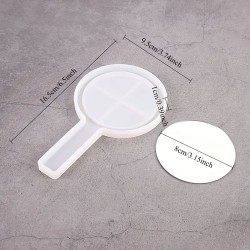 Epoksi Silikon Saplı Ayna Kalıbı Yuvarlak 16.5X9.5 CM