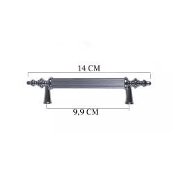 Kulp Silindir Çizgili  Zamak Kulp  Model 14 CM (2 Adet)  Gümüş