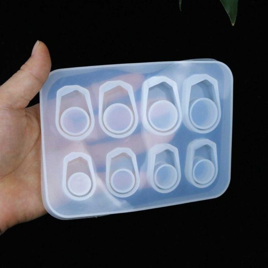 Epoksi Silikon Kalıp   Yüzük Kalıbı  8 li