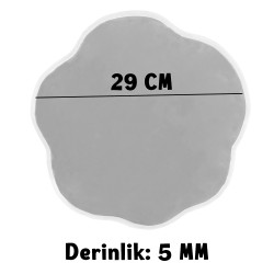 Epoksi Silikon Kalıp YERLİ Nişan ve Söz Tepsi Kalıbı Papatya Model 29 CM