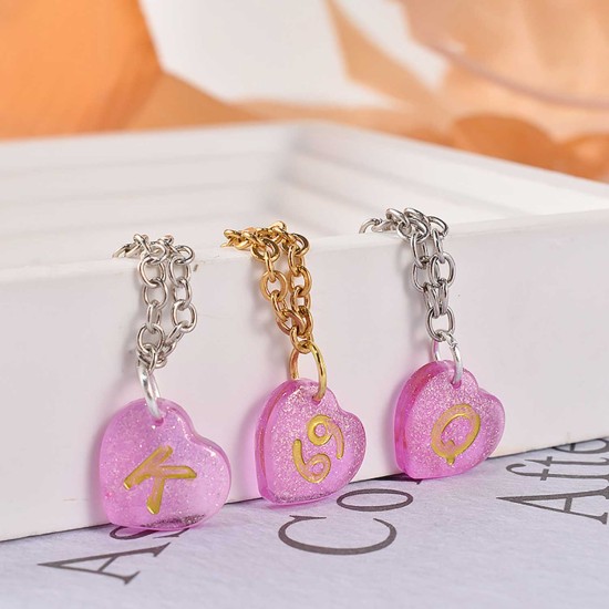 Epoksi Silikon Kalıp Çoklu Kalp Bileklik Kolye Halhal Süsleme Kalıbı Tek Pimli 1.1 CM