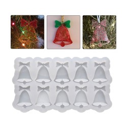 Epoksi Silikon Kalıp Çoklu Yılbaşı Zili Kalıbı 10 Lu