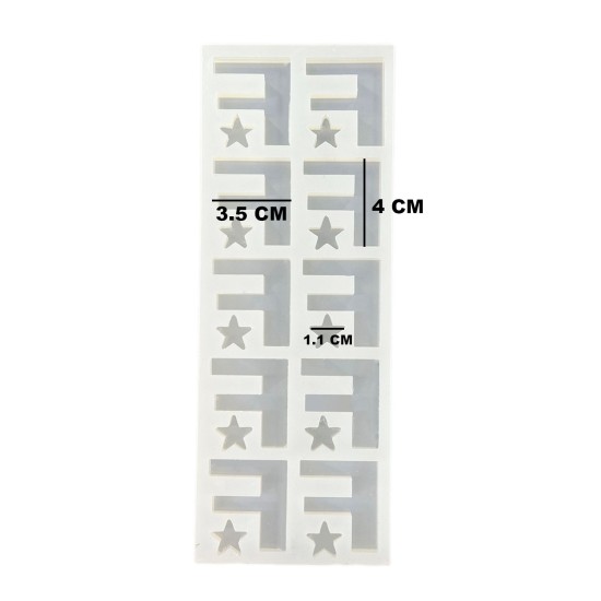 Epoksi Çoklu Silikon Kalıp F Harfi Anahtarlık Reçine Seri Döküm Kalıbı 4 CM 10 Lu