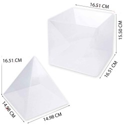 Epoksi Silikon Kalıp Üçgen Büyük Piramit 16 CM