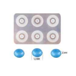 Epoksi Silikon Kalıbı Yatsı Boncuk  Modeli 12 MM 6 LI