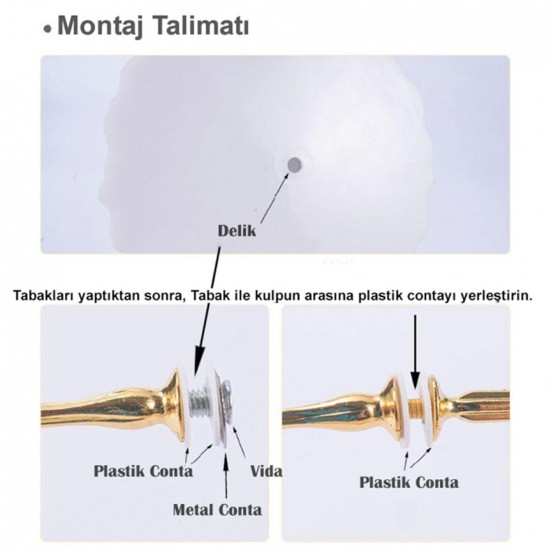 Epoksi Silikon Cupcake Standı Kalıp Yuvarlak 3 Lü Kek Standı E209
