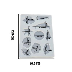 Epoksi Silikon Kalıp Onlu Kalıp Balık Ve Yıldızlı 15X10.5 CM E294