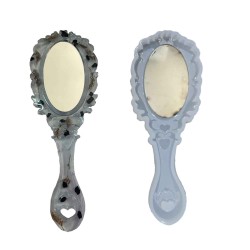 Epoksi Silikon Kalıp Dalgalı Ayna Kalıbı Ve 1 Adet Ayna 16.5 CM