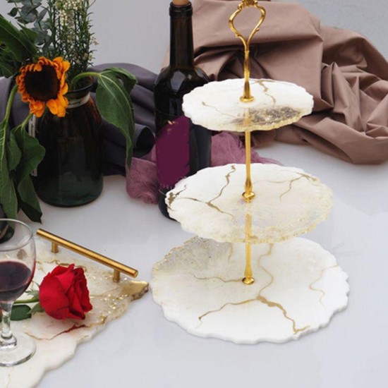 Epoksi Silikon Cupcake Standı Kalıp Yuvarlak 3 Lü Kek Standı E209