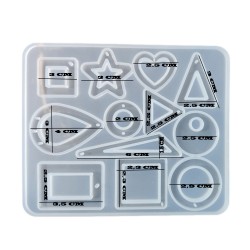 Epoksi Silikon Kalıp 12 li Ortası Açık Şekiller Takı Kalıbı E125