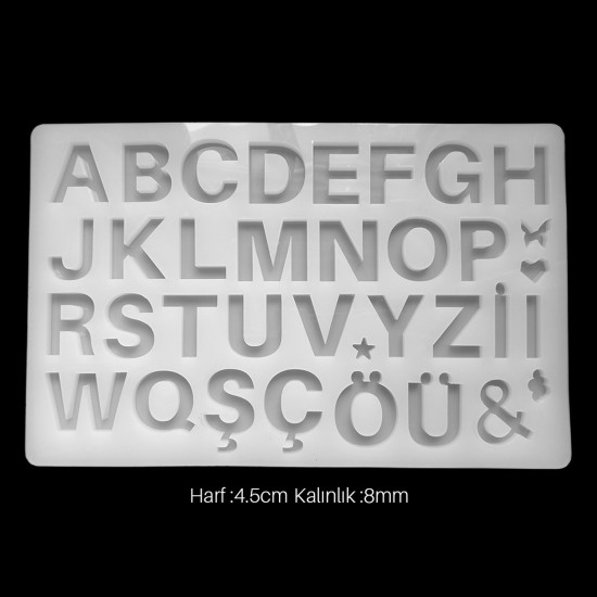 Epoksi  Silikon  Büyük Harf Kalıbı  TÜRKÇE  YERLİ