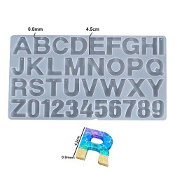 Epoksi Silikon Kalıp Düz Büyük Delikli Harfler ve Rakamlar Kalıbı 36 Lı