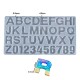 Epoksi Silikon Kalıp Düz Büyük Delikli Harfler ve Rakamlar Kalıbı 36 Lı