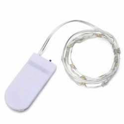 Peri Led Işık|ince Pil Yataklı  Gün Işığı Tel Şerit Led Kendinden Pilli (1,5 Metre)