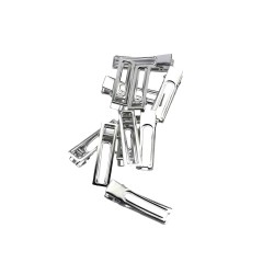 Metal Toka Epoksi Tokası   Köşeli Model (4 Adet)   Gümüş