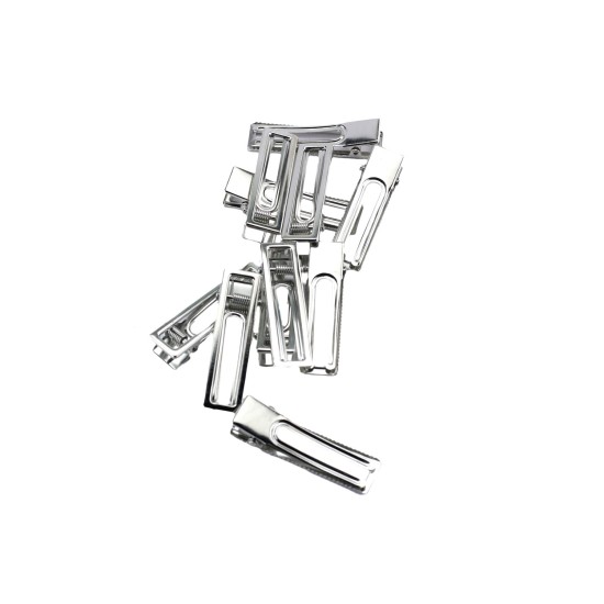 Metal Toka Epoksi Tokası   Köşeli Model (4 Adet)   Gümüş