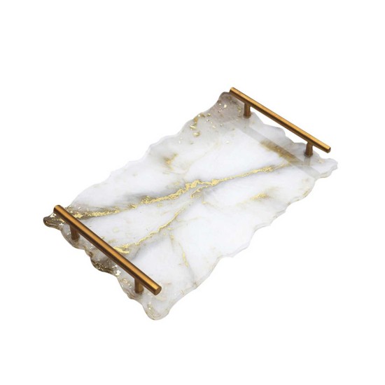 Epoksi Silikon Kalıp Dalgalı Tepsi  Kalıbı Dikdörtgen Model 19.5X32 CM