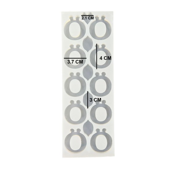 Epoksi Çoklu Silikon Kalıp Ö Harfi Anahtarlık Reçine Seri Döküm Kalıbı 4 CM 10 Lu