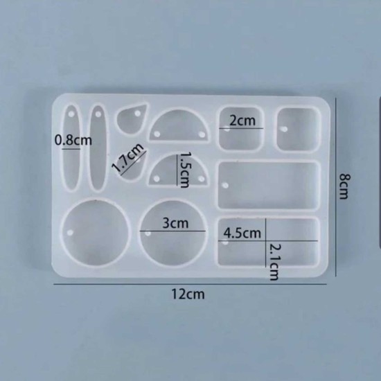 Epoksi Silikon Kalıp  Çoklu Küpe Ve Kolye Kalıbı