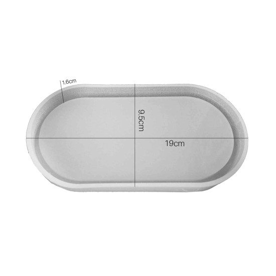 Epoksi Silikon Kalıp YERLİ ÜRETİM Oval Mini Tepsi Modeli 19X9.5 CM