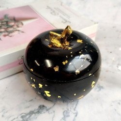 Epoksi Silikon Taş Tozu Kalıbı Elma Şekilli Mumluk Mücevher Saklama Kutusu Kalıbı