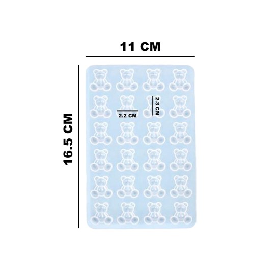 Kolye Ve Reçine Epoksi Kalıbı 24 Lü Haribo Minik Ayıcık Kalıbı
