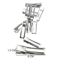 Metal Toka Epoksi Tokası   Köşeli Model (4 Adet)   Gümüş