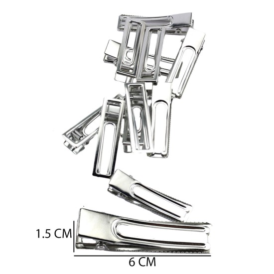 Metal Toka Epoksi Tokası   Köşeli Model (4 Adet)   Gümüş