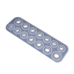 Epoksi Silikon Kalıp Çoklu Yüzük Kalıbı 14 Lü