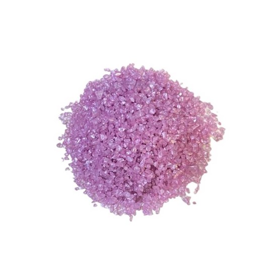 Dekoratif  Kırma Kırık Cam SEDEFLİ Renk Cam Kırığı (1 KG)  Pembe