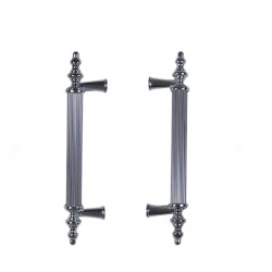 Kulp Silindir Çizgili  Zamak Kulp  Model 14 CM (2 Adet)  Gümüş