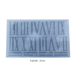 Epoksi Silikon Kalıp Saat Roma Rakamları Seti