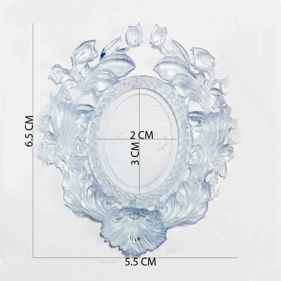 Epoksi Silikon Kalıp Desenli Çerçeve  5.5 X6.5 CM