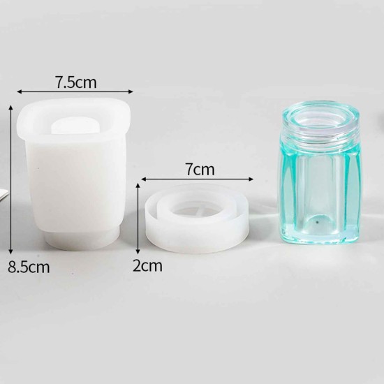 Epoksi Silikon Kalıp Kavanoz Oval Köşeli 8.5 X 7.5 CM