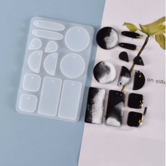 Epoksi Silikon Kalıp  Çoklu Küpe Ve Kolye Kalıbı