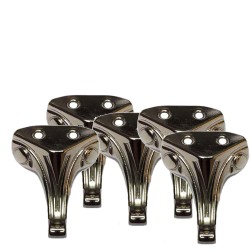 Metal Aysak Epoksi Tepsi Tesbih Kutusu Ve Aksesuar Ürünleri İçin Mini Ayak 100 lü  2,5 Cm  Gümüş