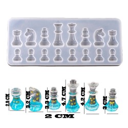 Epoksi Silikon Kalıp Satranç Takımı  Kalıbı -E18